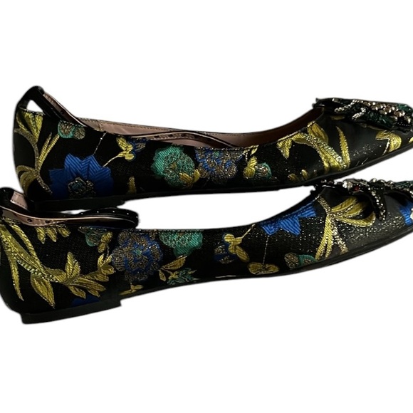 Circus by Sam Edelman size 10 rare black print damask flats rhinestone details - Picture 4 of 16